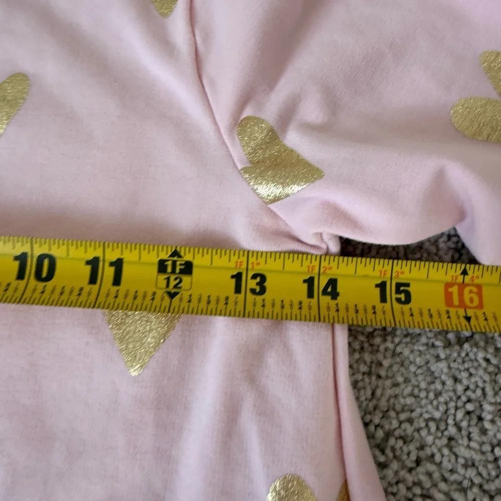 Hanna Andersson Pink and Gold Heart Dress 140/10